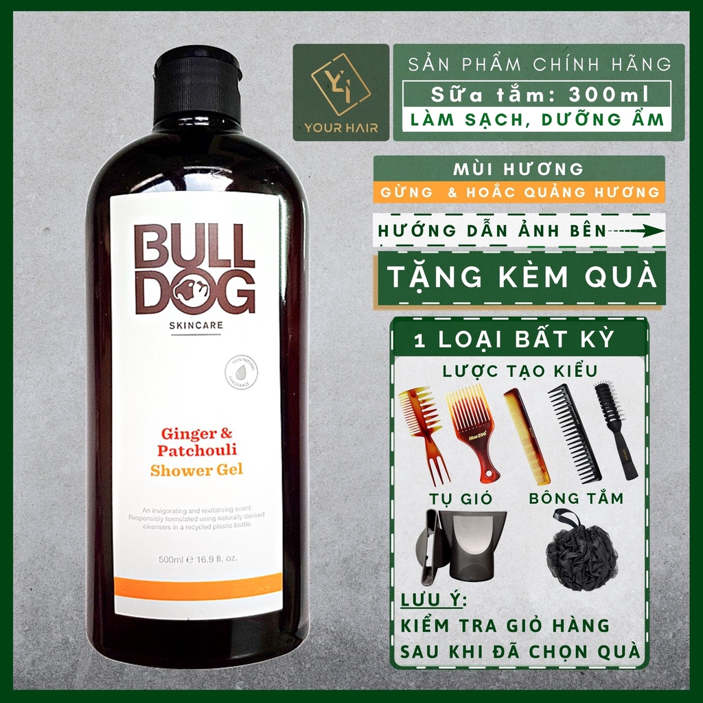 Sữa tắm Bulldog Ginger &amp; Patchouli Shower Gel - 500ml