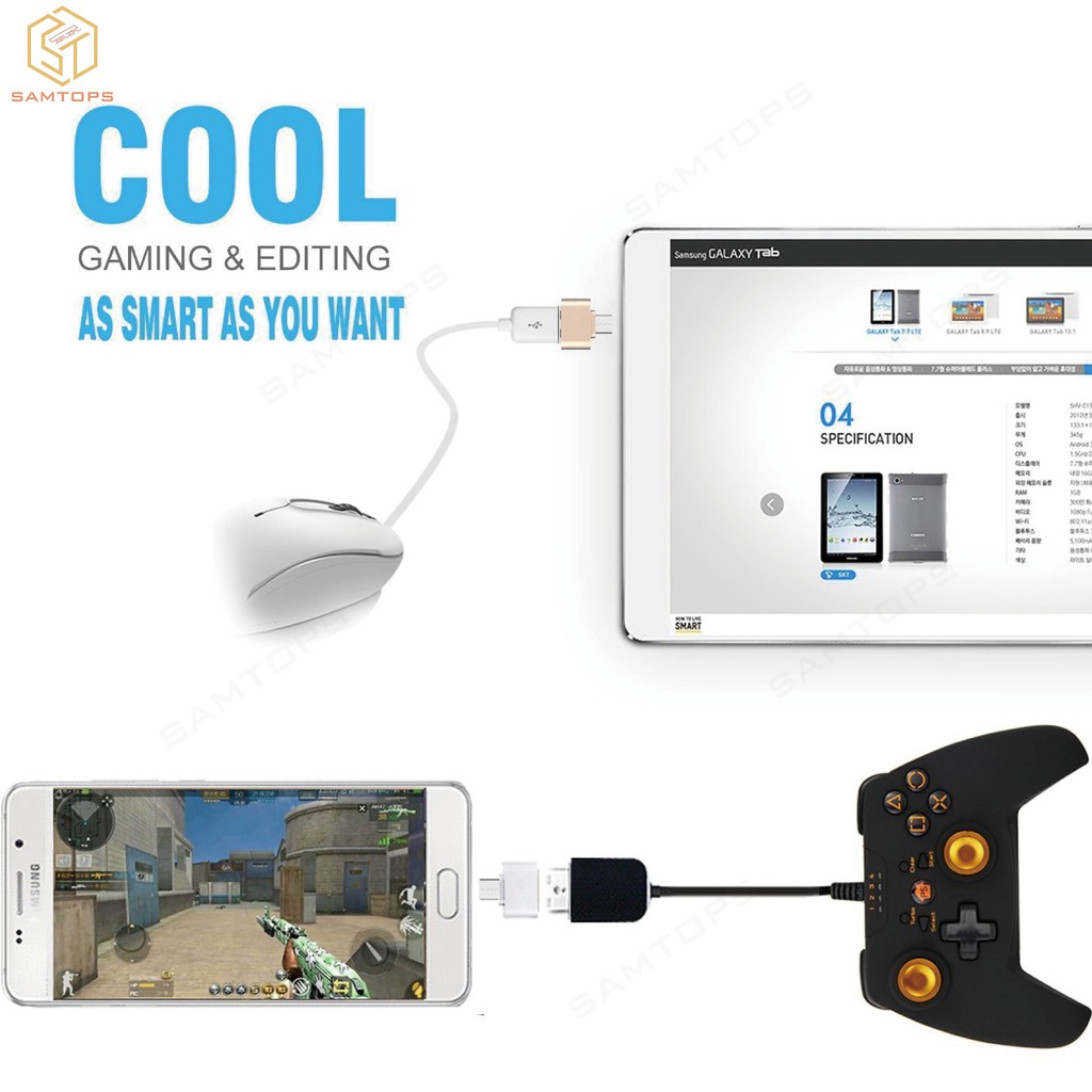 Đầu Chuyển Đổi OTG Micro Usb 2.0 Chuyên Dụng Cho Máy Tính Samsung