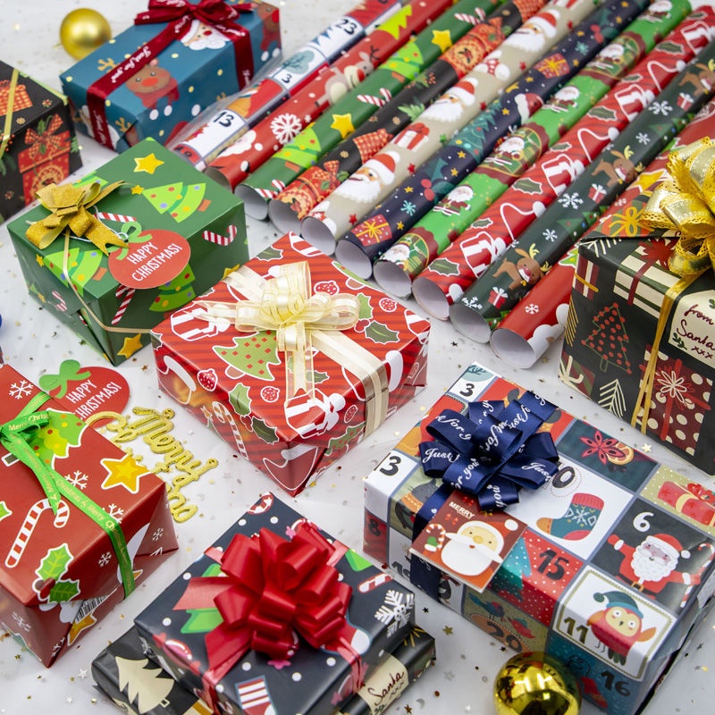 Giấy gói quà họa tiết hoạt hình giáng sinh độc đáo cao cấp 74*51cm
