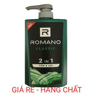 [Chính hãng ™] Tắm gội ROMANO 2in1 650g
