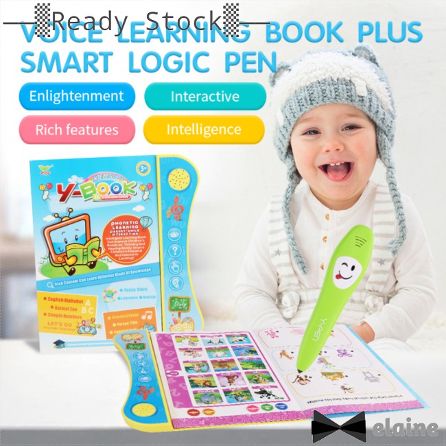 Kids Voiced Ebook with Reading Pen Early Learning Toy English Version