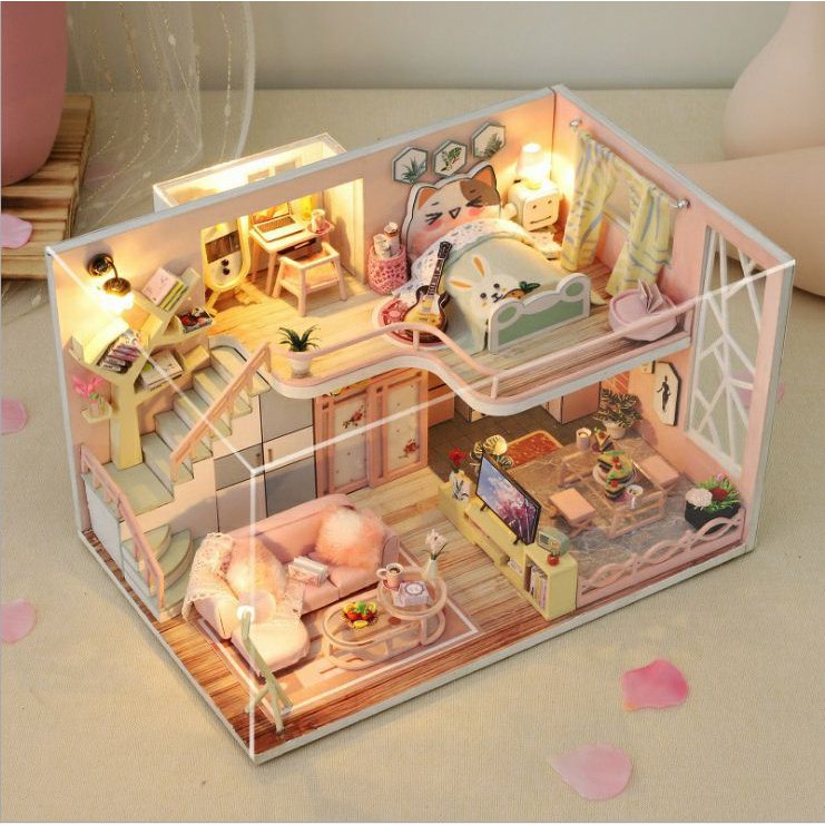 Mô hình nhà gỗ DIY - Kitty House