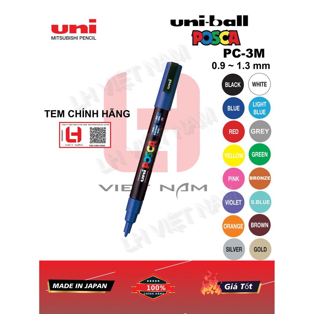 PC-3M UNI-BALL Posca Bút vẽ
