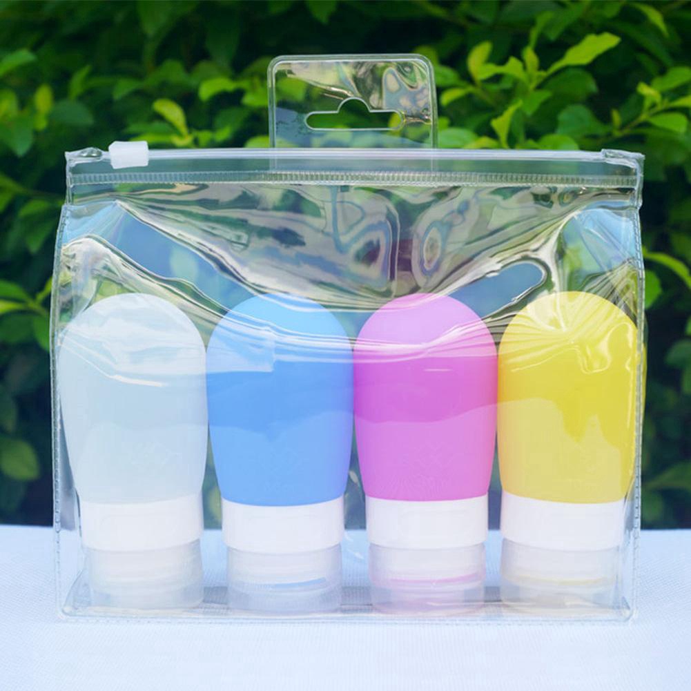 Chai Chiết Mỹ Phẩm / Dầu Gội Du Lịch Bằng Silicon Mềm 5 Màu Tùy Chọn