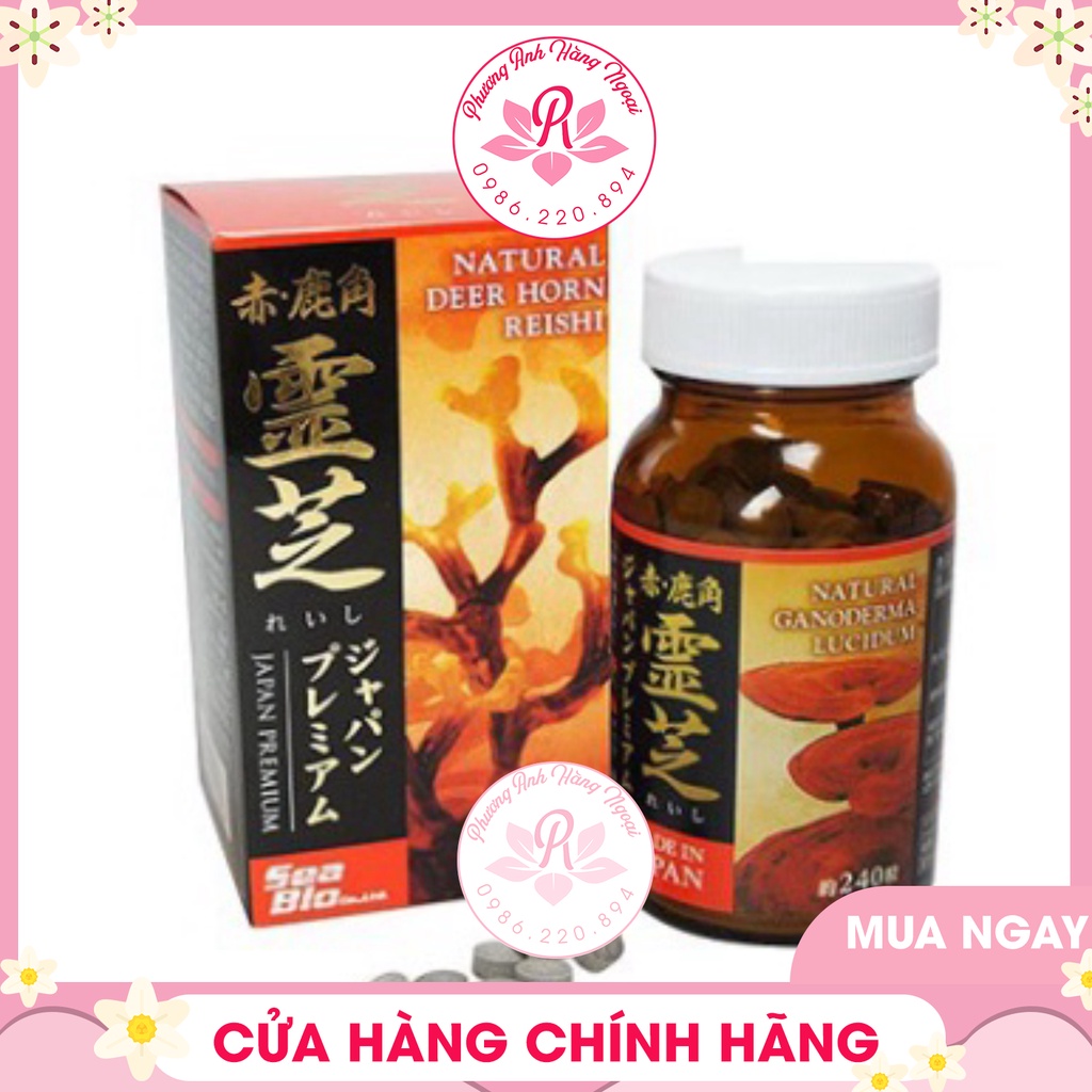 Nấm linh chi đỏ sừng hươu kết hợp đông trùng hạ thảo 240 Viên Nhật Bản 💯
