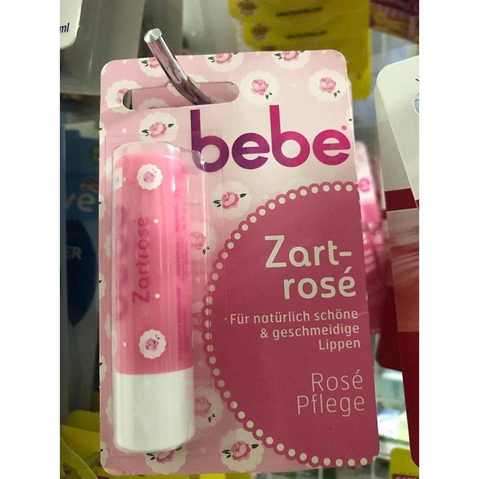 ( Hàng Đức chuẩn)Son dưỡng môi BeBe hương hoa hồng cho sắc môi hồng xinh và luôn rạng rỡ