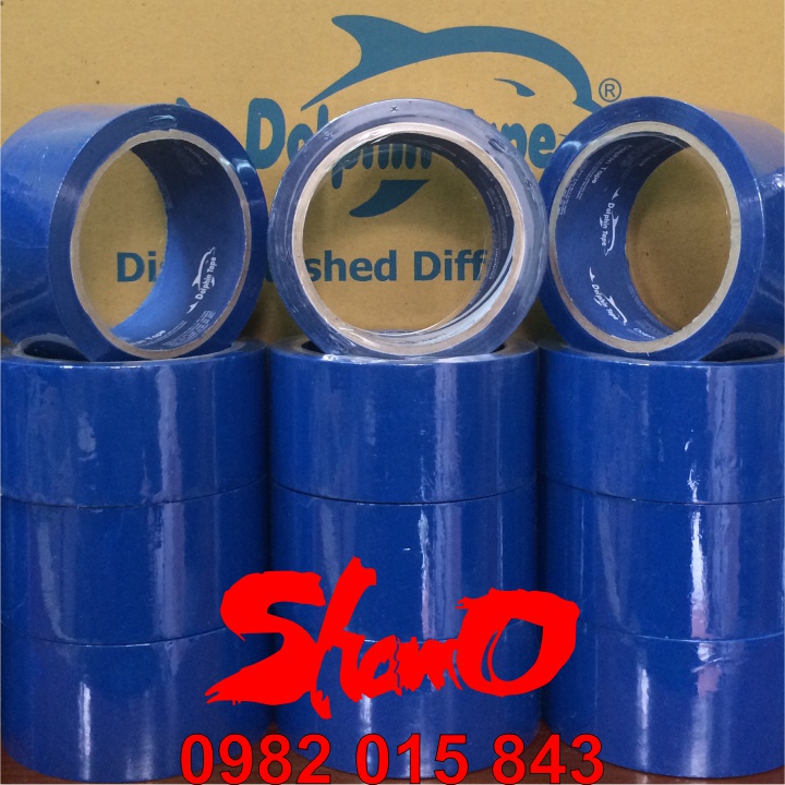 Băng keo xanh dương  – Băng dính xanh trơn OPP chuyên dùng trong đóng gáy sổ sách và đóng gói cod