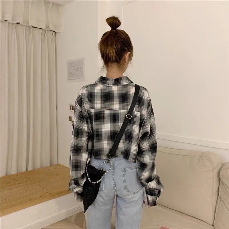 [ SẴN ] Áo khoác caro croptop | BigBuy360 - bigbuy360.vn