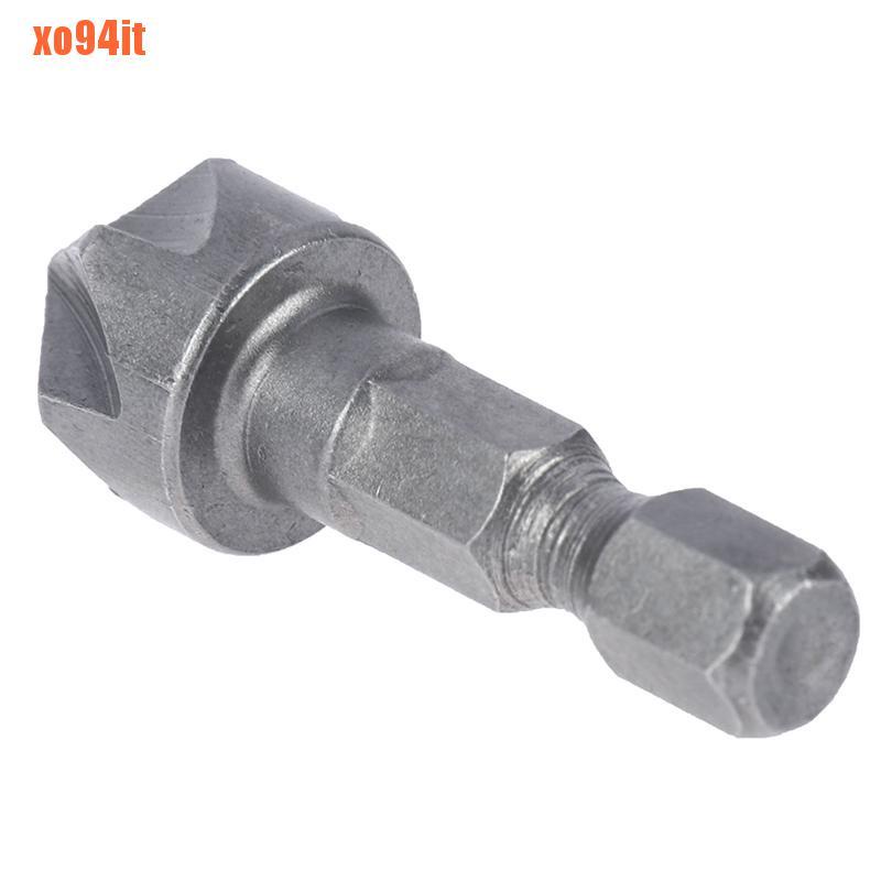 90° Countersink Drill Chamfer Bit 1/4" Hex Carpentry Angle Point Bevel Cu