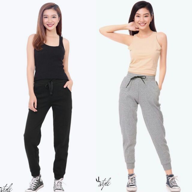 Quần Jogger nữ chất liệu Len Tăm