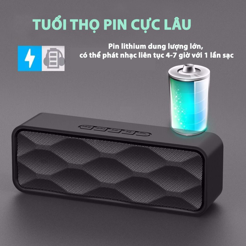 [FREESHIP] Loa Bluetooth Siêu Trầm, Tích Hợp Loa Kép Cho ÂM Thanh Sống Động, Sắc Nét