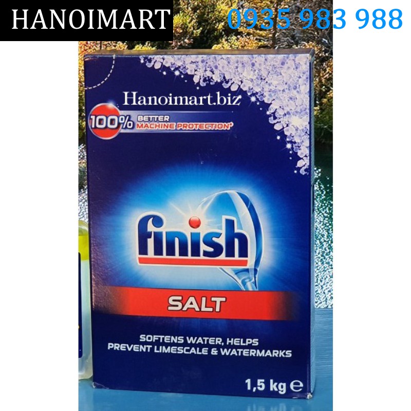 Combo 1,5kg Muối rửa bát Finish+2,5kg Bột rửa bát finish - HANOIMART