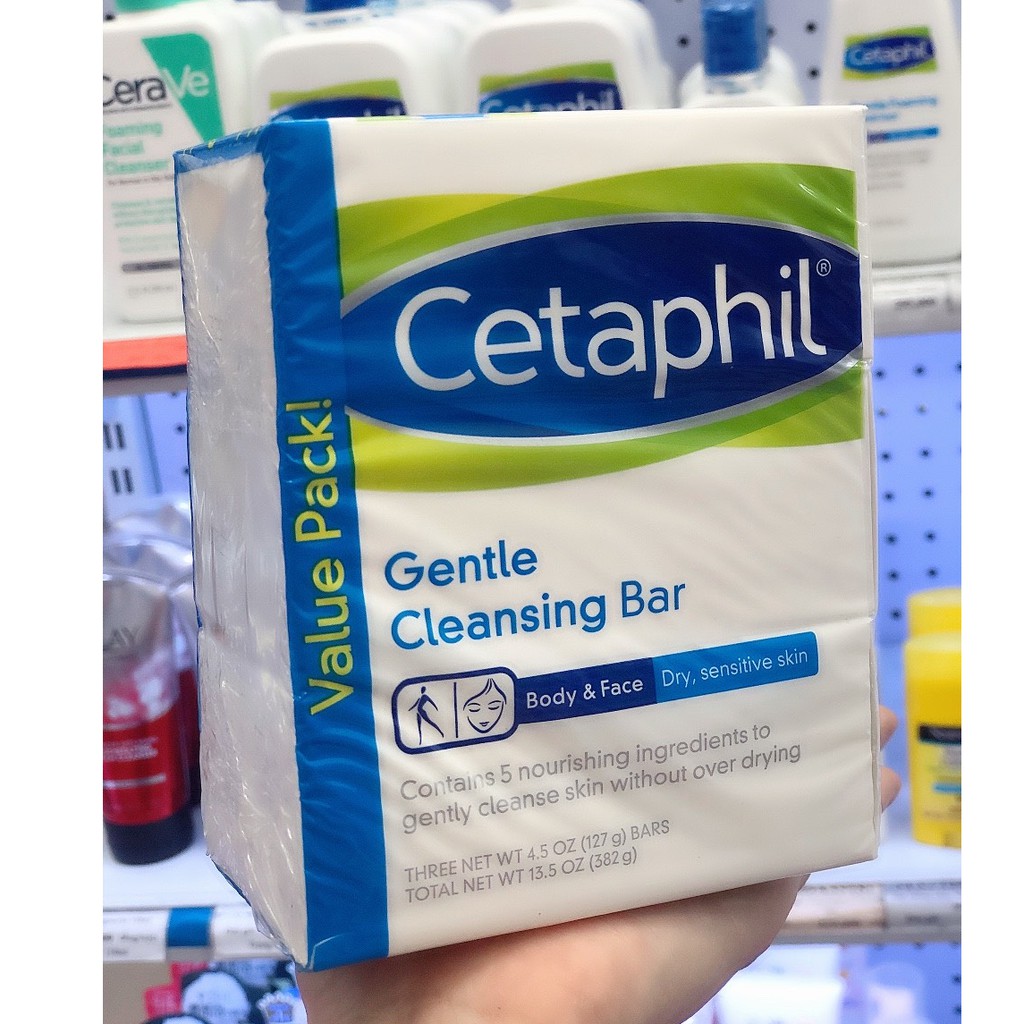 Lốc 3 Bánh Xà Phòng CETAPHIL GENTLE CLEANSING BAR