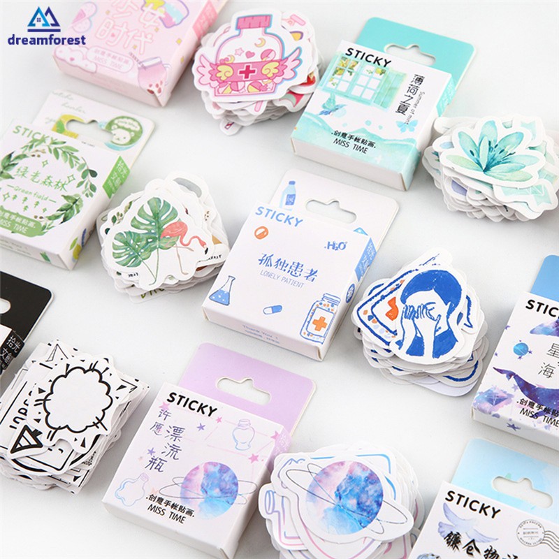 Set 46 miếng dán trang trí sổ tay album phong cách nữ tính | BigBuy360 - bigbuy360.vn