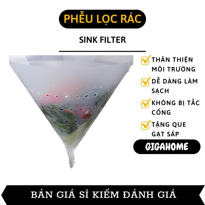 Lọc rác bồn rửa chén ️ GIÁ VỐNLọc rác hình phễu tiện dụng, có thiết kế lỗ thoát nước, dễ sử dụng 8627