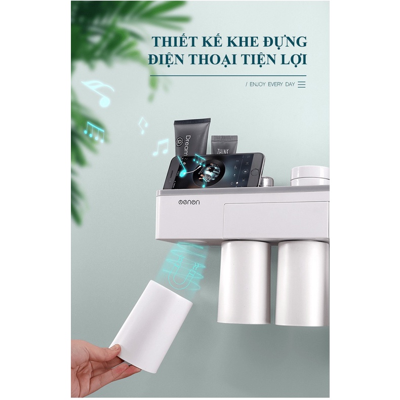 Giá Để Bàn Chải Đánh Răng Đa Năng Gắn Tướng Nhà Tắm MENEN - NK14/28