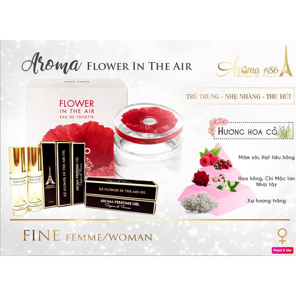 [RẺ VÔ ĐỊCH] Chính hãng Tinh dầu nước hoa Pháp Kenzo Flower in the air in air dạng lăn 12ml