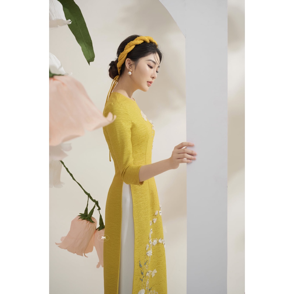 JM Dress Desgin - Áo dài cách tân JM dáng ôm cổ tròn tay lỡ 2M02.2112S