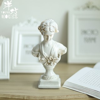 Tượng Hy Lạp La Mã cô gái hoa hồng trang trí nội thất cao 23cm