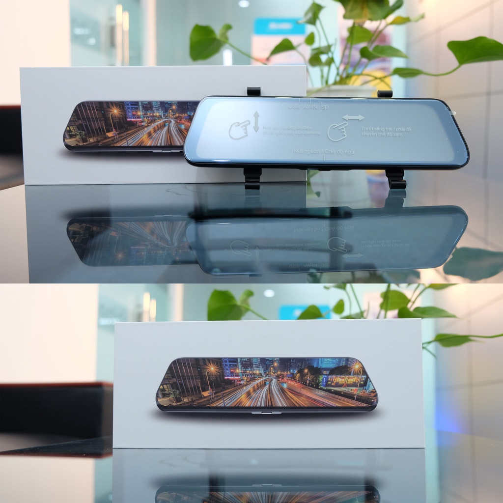 Camera hành trình xe ô tô MMX - M10 Plus, Androi 8.1, wifi, 4G MH cảm ứng 9.66",camera hành trình gương BH 12 tháng