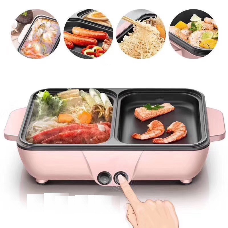 [ FREE SHIP ] Nồi Lẩu Kiêm Nướng 🥘 2in1 Mini Hàn Quốc🥘 Bếp Lẩu Nướng Đa Năng Cao Cấp