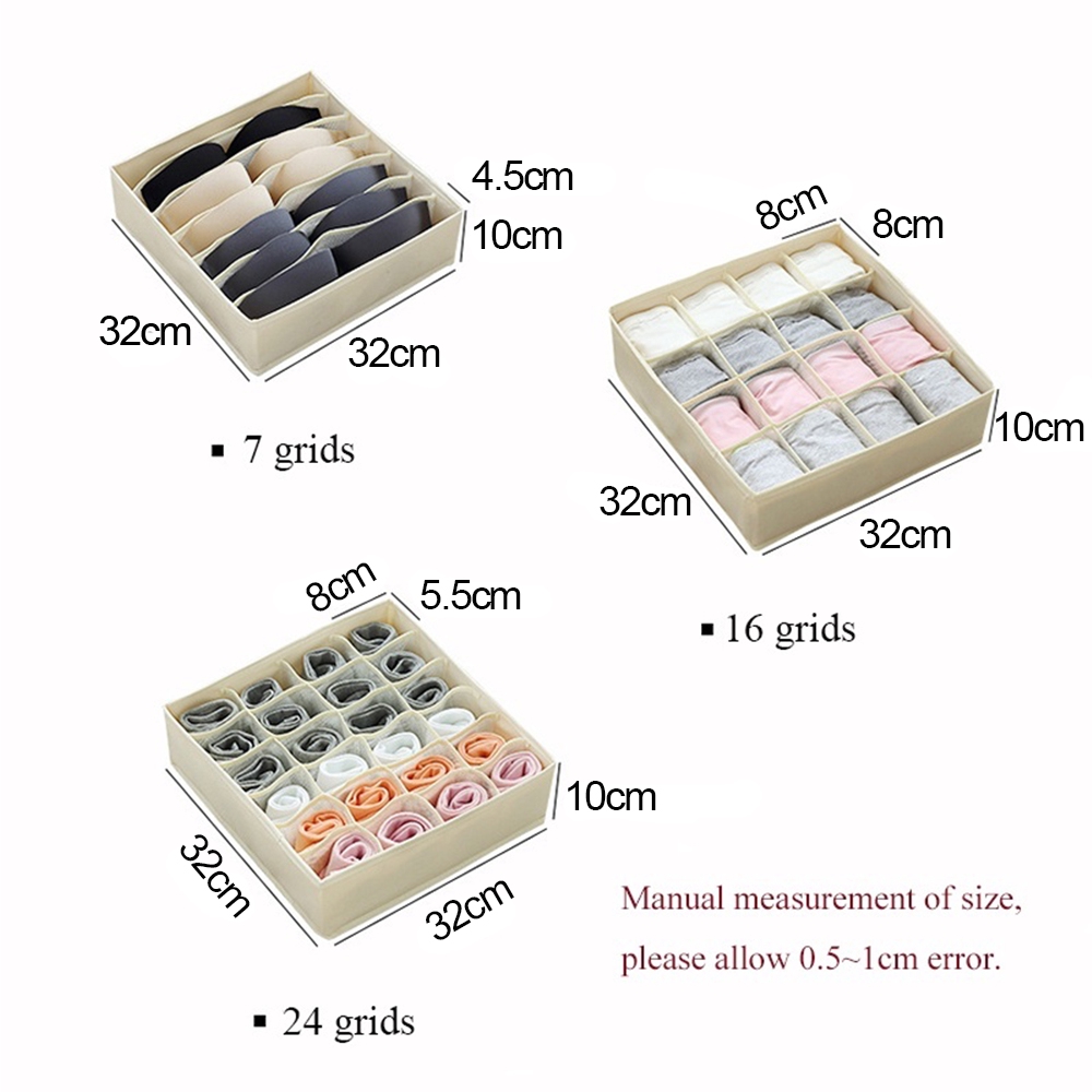 Hộp Vải Không Dệt Đựng Đồ Lót Nhiều Ngăn Tiện Dụng