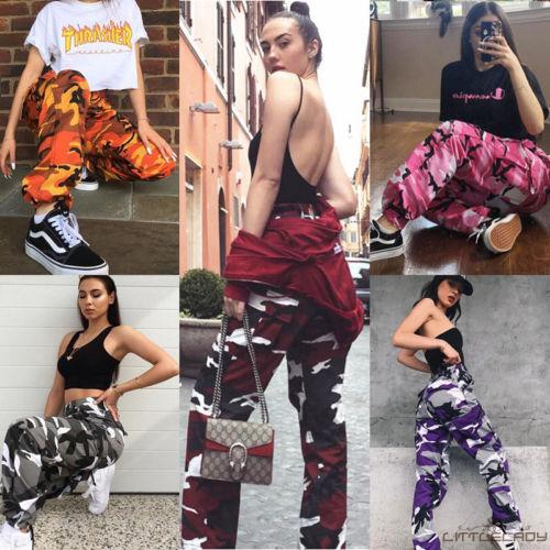 ☛☏❤Fashin Womens Camo Cargo Trousers Casual Pants Military Army Combat Camouflage Jeans | BigBuy360 - bigbuy360.vn