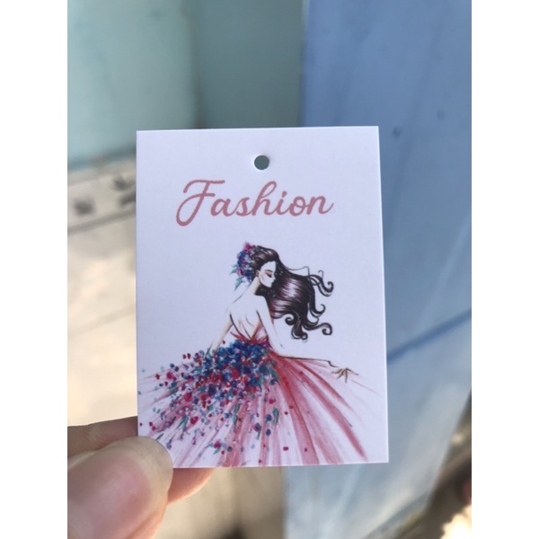 Mác quần áo combo 100 mác + 100 Dây Treo Thẻ Bài - Dây Dù Xâu Tag (Mác) Quần Áo