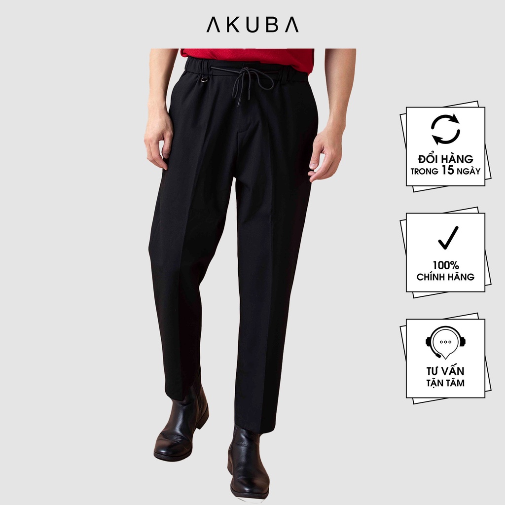 Quần kaki nam lưng thun AKUBA công sở, đứng phom, sang trọng | 754