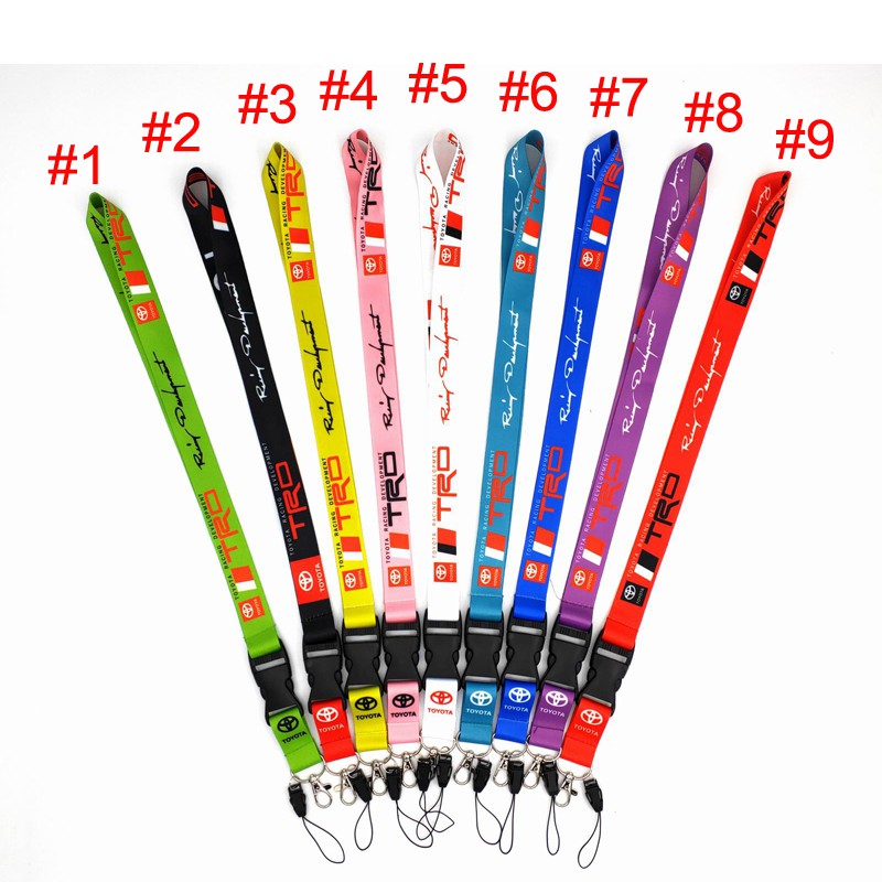 Dây buộc Toyota TRD cho thẻ ID Sling Móc khóa Dây đeo điện thoại di động Dây đeo cổ chống mất