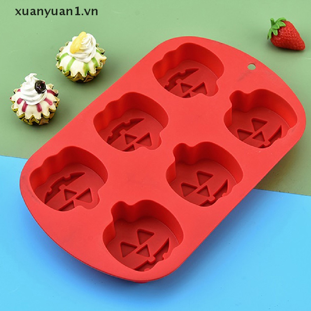 Khuôn Silicon Làm Kẹo Đường Trang Trí Bánh Kem Phong Cách Halloween