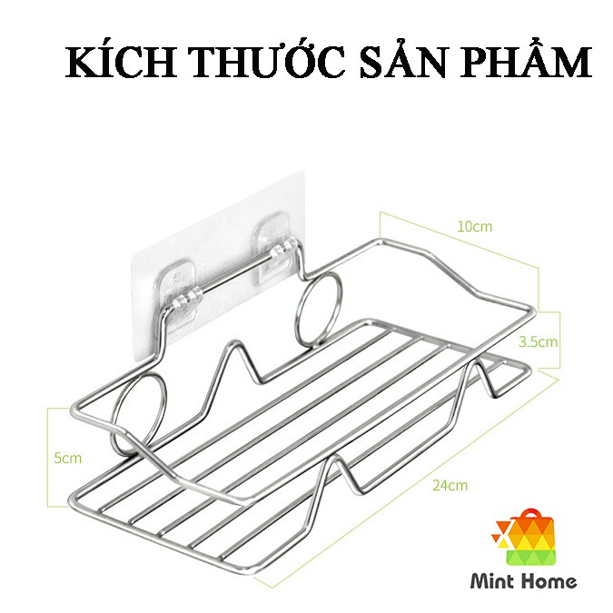 Kệ nhà tắm inox 304 dán tường, kệ nhà bếp treo tường để đồ đa năng tiện lợi, dễ sử dụng, loại dán