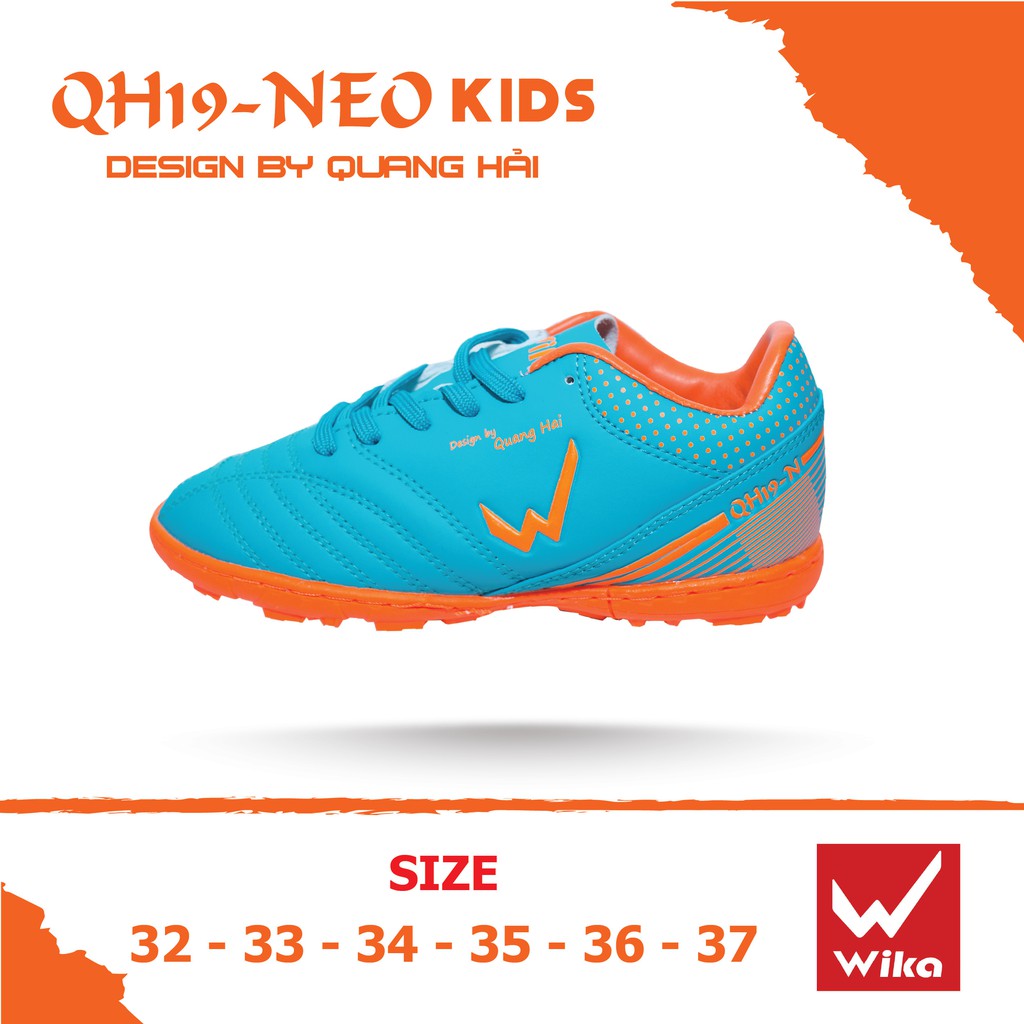 Giày bóng đá  - giày đá banh Wika Quang Hải QH19 cổ thun dùng trong đá bóng sân cỏ nhân tạo Full màu Full size