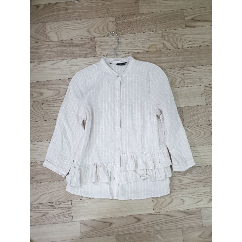 áo soni cổ tròn vải linen hàng xuất khẩu