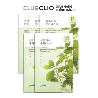 [QUÀ TẶNG KHÔNG BÁN] Combo 5 Mặt Nạ Giấy Goodal Greentea Infused Water Mild Sheet Mask 23mlx5