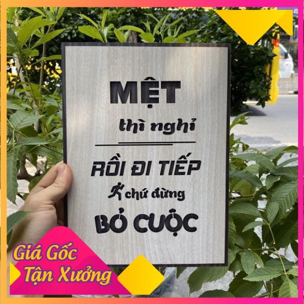 [Xu Hướng Mới] Tranh tạo động lực bằng Gỗ treo tường những câu nói slogan bất hủ ý nghĩa