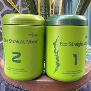 Kem duỗi tóc sinh thái obsidian eco straight magic 1000ml