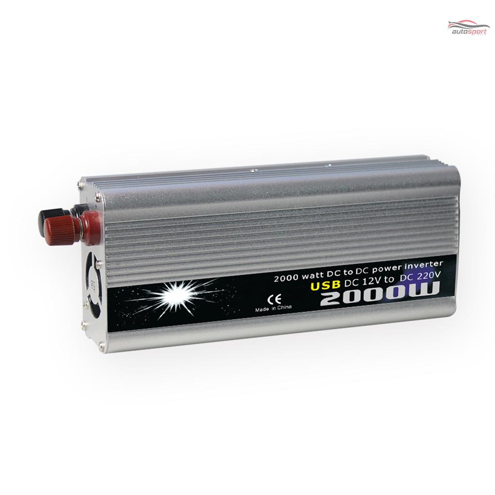 Power Inverter Vehicle Power Converter Universal Modified Sine Wave 2000W DC 12V to 220V AC