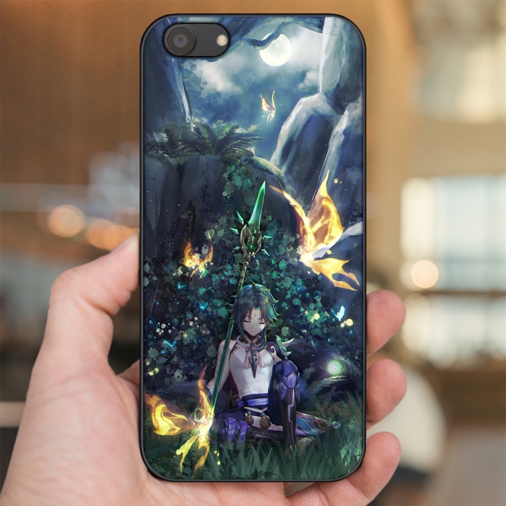 Ốp lưng Oppo A83 viền đen in hình Xiao Genshin Impact