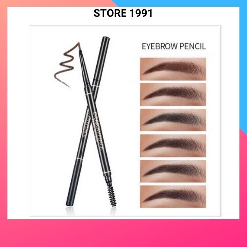 Chì kẻ mày, bút kẻ lông mày 2 đầu chống mồ hôi, nước màu sắc tự nhiên ST2021