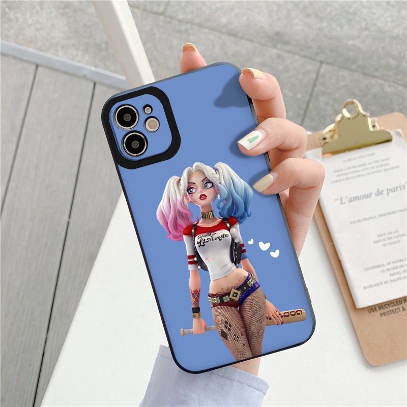 Ốp Điện Thoại iphone Mềm Harley Quinn ốp vuông iPhone 12 8plus x 11promax 7plus 8 6 6Plus 7Plus X Xs Max 13Promax tr1209