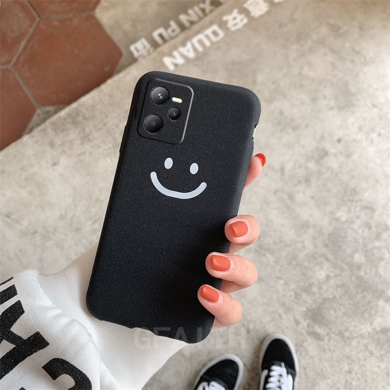 Ốp Điện Thoại TPU Silicone Dẻo Mờ Hình Mặt Cười Thời Trang Mới Cho Realme C35 Realme 9i Realme 9 Pro Realme 9 Pro +