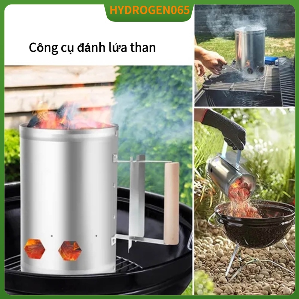 Nướng ống khói Starter Di động tròn có thể bật lửa với bộ kích hoạt nhả nhanh cho tiệc nướng cắm trại ngoài trời Hydrogen065