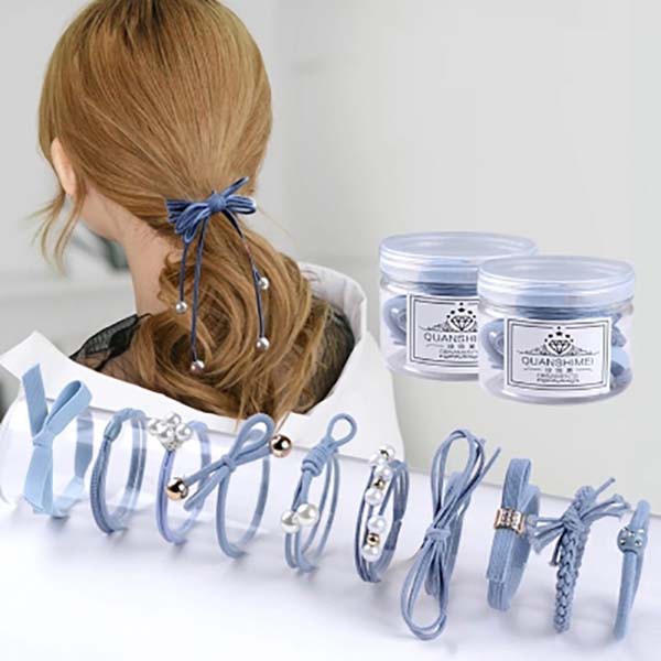 HỘP DÂY CHUN 12 SỢI BUỘC TÓC CHẤT LƯỢNG CAO