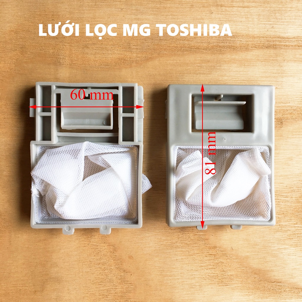 Túi lọc rác máy giặt Toshiba 60x81mm [SẴN HÀNG] lưới lọc rác máy giặt Toshiba chọn kích thước như hình