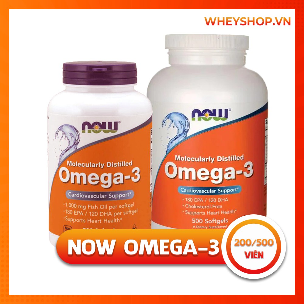 Thực Phẩm Bổ Sung Dầu Cá Fish Oil NOW OMEGA 3 - (200 - 500 viên)