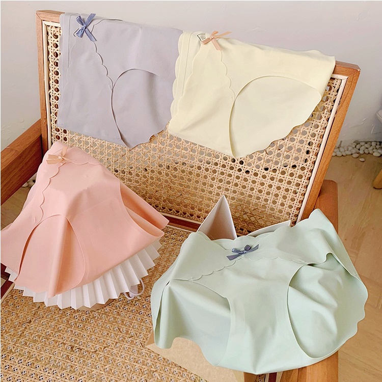 SET 4 QUẦN LÓT BẦU VÀ SAU SINH CẠP CHÉP SÓNG KHÔNG ĐƯỜNG MAY CHẤT LỤA BĂNG KHÁNG KHUẨN 85KG