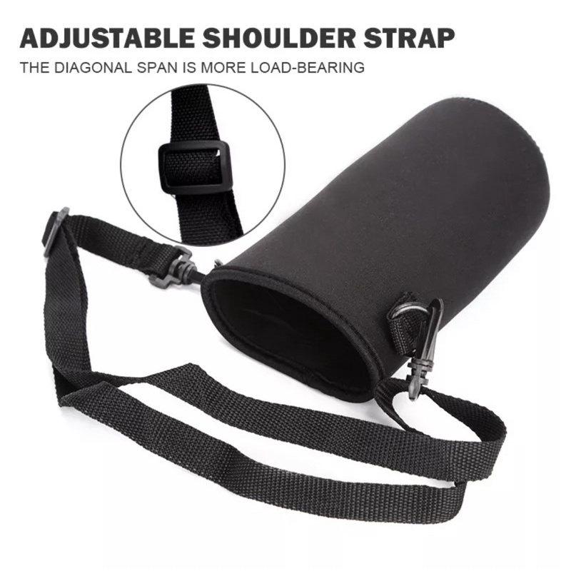 Túi đựng bảo vệ bình nước giữ nhiệt cho bình phom trụ thon đường kính dưới 8cm 500/750/1000/1500ml