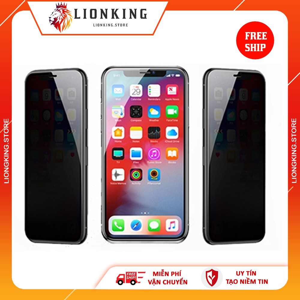 Cường lực Iphone chống nhìn trộm full màn, chống vân cho iphone 6/7/8/6Plus/7Plus/X/XR/Xs Max