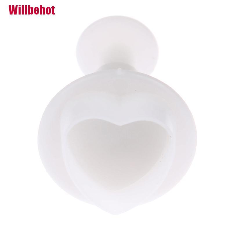 Bộ 3 Khuôn Làm Kem Trang Trí Hình Trái Tim